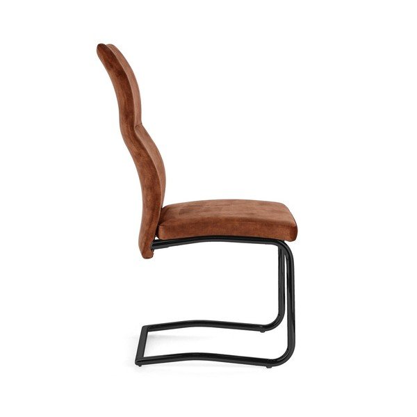 Konjakipruuni polsterdatud söögitool Thelma - Bizzotto-image-3