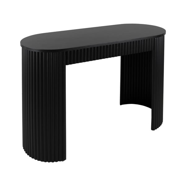 Must metallist konsoollaud 40x100 cm Estriado – Leitmotiv-image-1