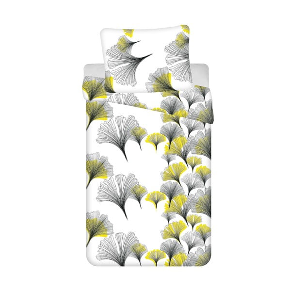 Must-valge 4-osaline puuvillane üheinimesevoodipesu 140x200 cm Ginola - Jerry Fabrics