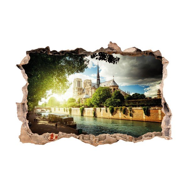3D samolepka na zeď Ambiance Norte Dame de Paris-image-2