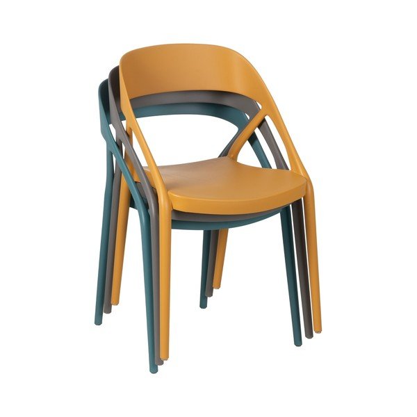 Hallid plastikust söögitoolid 2tk komplektis - Ixia-image-3