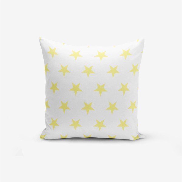Povlak na polštář s příměsí bavlny Minimalist Cushion Covers Yellow Star, 45 x 45 cm