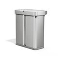 Terasest prügikast 34+24 l sorteeritud jäätmete jaoks/kontaktivaba hõbedases värvitoonis Dual Sensor - simplehuman