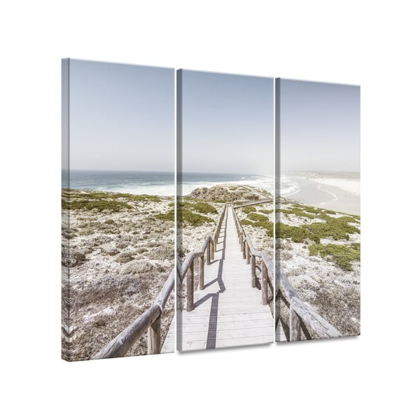 Vícedílný obraz Styler Canvas By The Sea, 27 x 75 cm