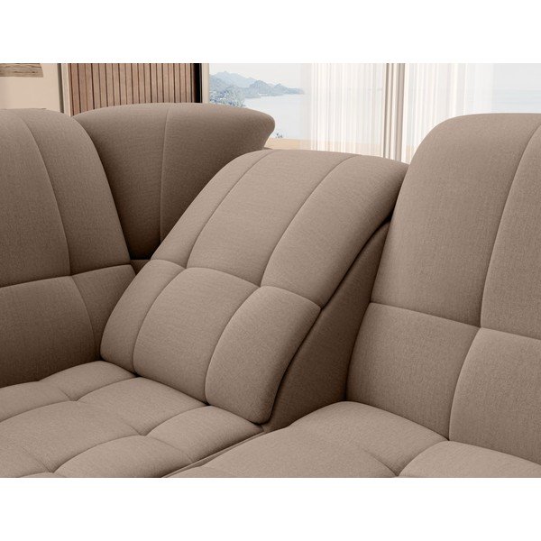 Pruun sametist lahtikäiv/sahtliga nurgadiivan (vasak nurk/L-kujuline) Sado – ELTAP-image-1