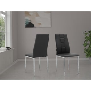 Mustad kunstnahast söögitoolid, 2 tk komplektis Edita - Støraa