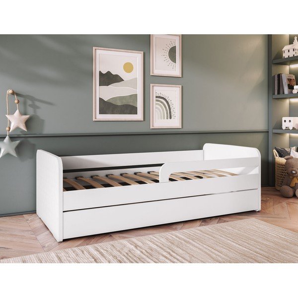 Valge lastevoodi koos voodipõhjaga 80x160 cm Duuli - ELTAP-image-1