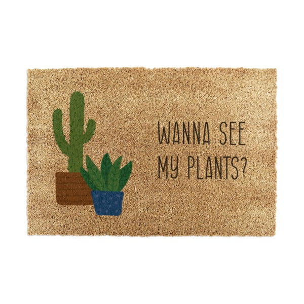 Kookosmatt 60x90 cm Wanna See My Plants - Artsy Doormats