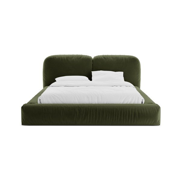 Roheline polsterdatud kaheinimesevoodi koos panipaiga ja voodipõhjaga 160x200 cm Martina - Micadoni-image-4