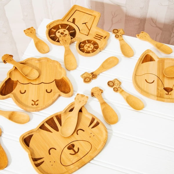 Beebi Bambus taldrik Baa Baa Lamb Farmyard Friends - Sass & Belle-image-1