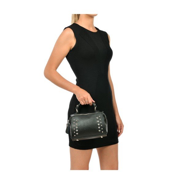 Černá kožená kabelka Mangotti Bags Chiara-image-1