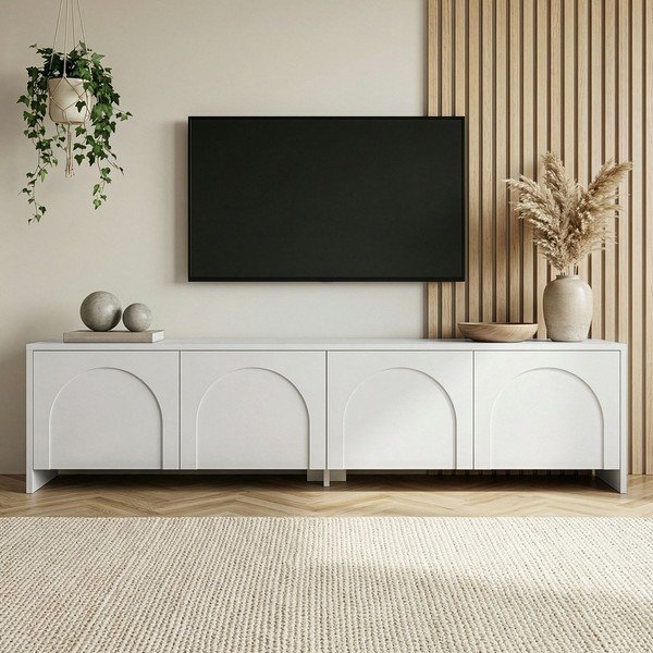 Valge telekaalus 180x45x32 cm Aurelia - Kalune Design-image-2