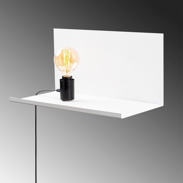 Valge/must seinavalgusti pistikupesaga – Opviq lights-image-1