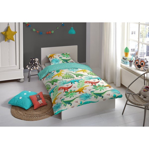 Laste puuvillane voodipesu Dino - Good Morning-image-1