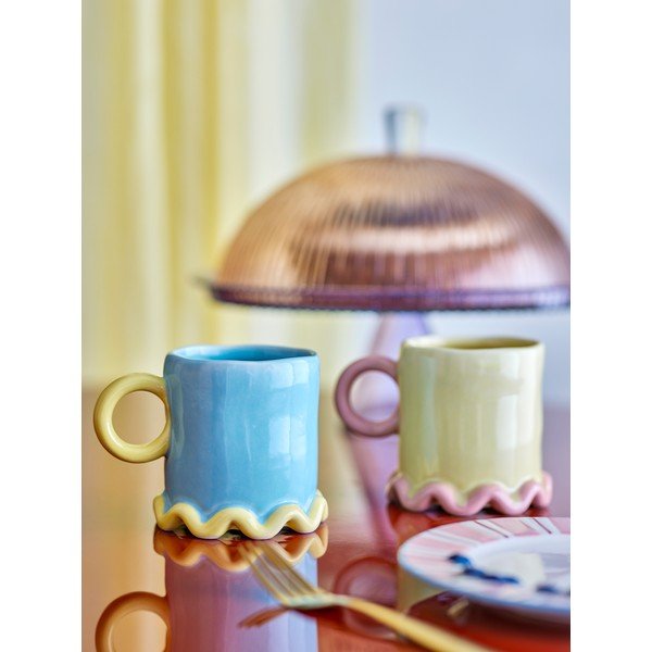 Helekollased/helesinised keraamilised kruusid komplektis 2 tk 350 ml Polly - Bloomingville-image-1