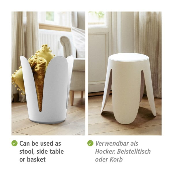 Valge plastikust tool Comiso - Wenko-image-4