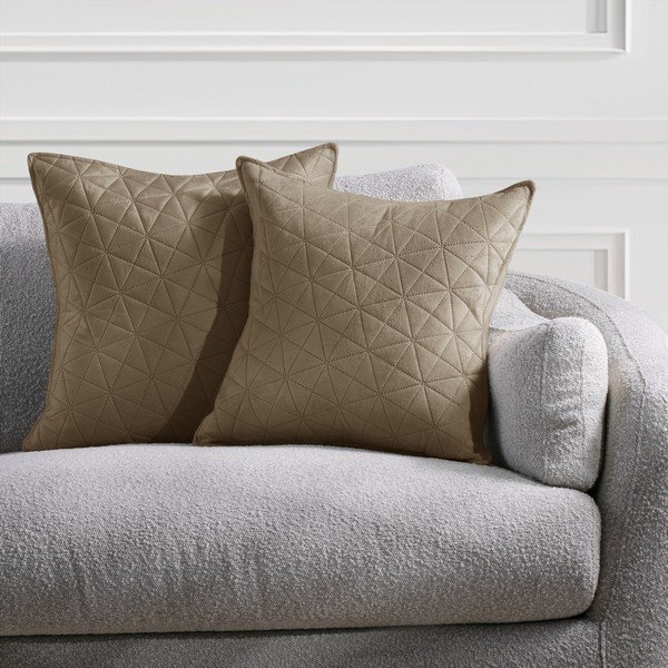 Sada 2 béžových povlaků na polštář AmeliaHome Laila, 45 x 45 cm-image-1