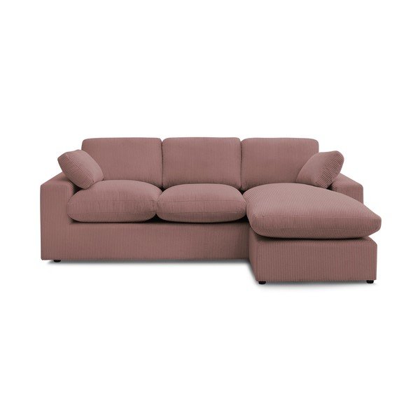 Roosa kordvelvetist nurgadiivan Belair - Bobochic Paris