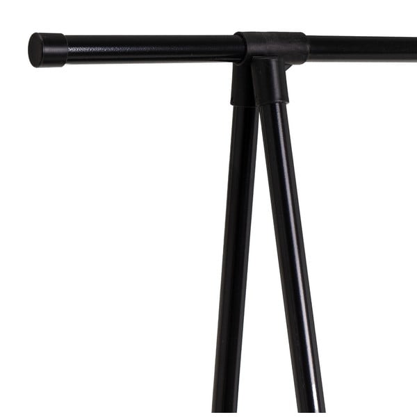 Must metallist ratastega riidestange 84x43x156 cm - Casa Selección-image-1