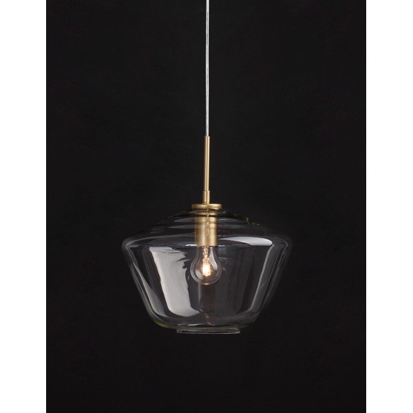 Kuldse värvi klaasist ripplamp klaasist varjuga, läbimõõduga 30 cm Prisma - Nova Luce-image-1