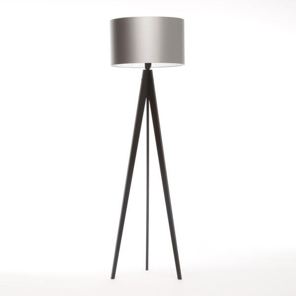 Stříbrná stojací lampa 4room Artist, černá lakovaná bříza, 150 cm