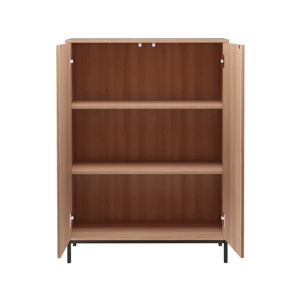 Naturaalset värvi tammedekoriga kapp 80x110 cm Celine - Støraa-image-2