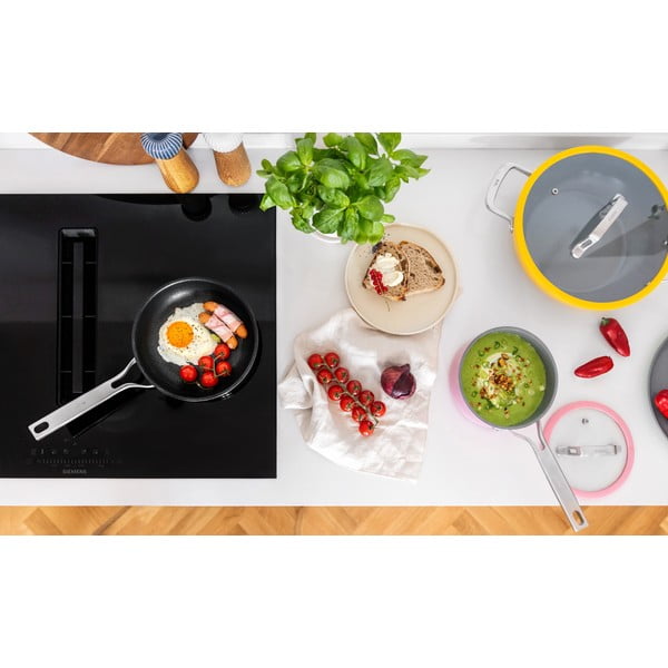 Alumiiniumist pott induktsioonpliidile koos kaane ja mittenakkuva pinnaga  5,5 l Meda 3.0 - FABINI-image-2