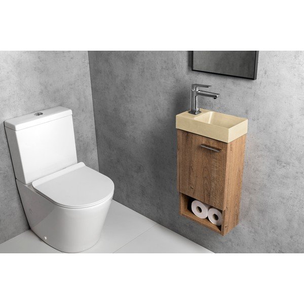 Kreem betoon väike vannitoa valamu  31x17 cm Piccolino – Sapho-image-4