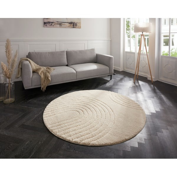 Kreemjas valge vaip , ø 160 cm Norwalk Fergus - Mint Rugs-image-1