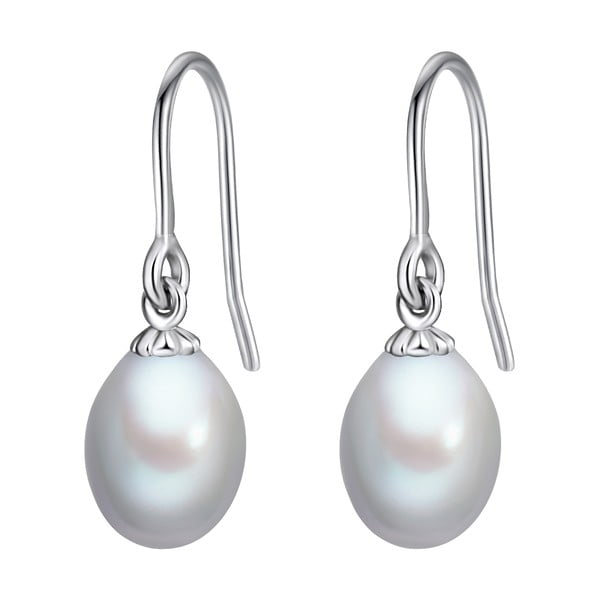 Náušnice se stříbřitě šedou perlou Chakra Pearls Loes