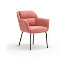 Roosa polsterdatud söögitool käetugedega Sadira - Teulat