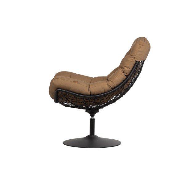 Pruun pöörlev aiatool rotangist kangastega Vive - WOOOD-image-3