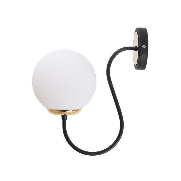 Must-valge seinalamp ø 15 cm Oslo - Squid Lighting