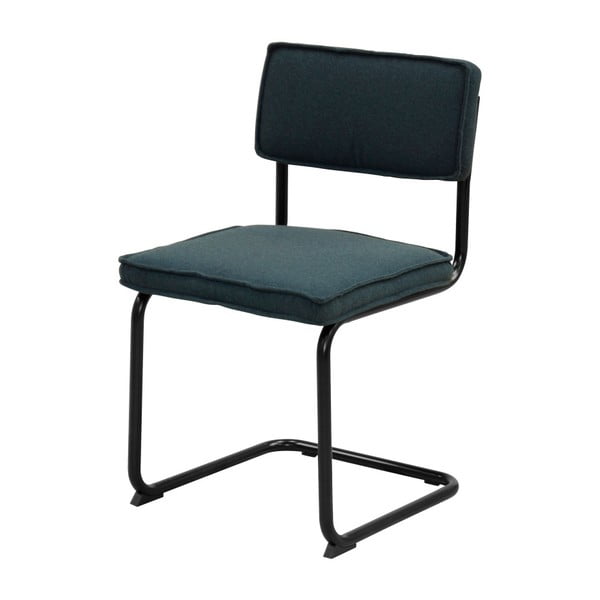 Modrá židle s černým podnožím Aemely