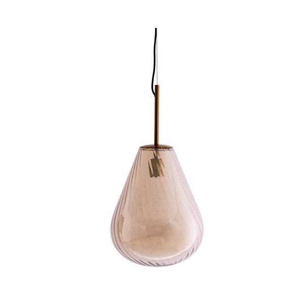 Merevaigukollane ripplamp klaasist varjuga Leona - Light & Living