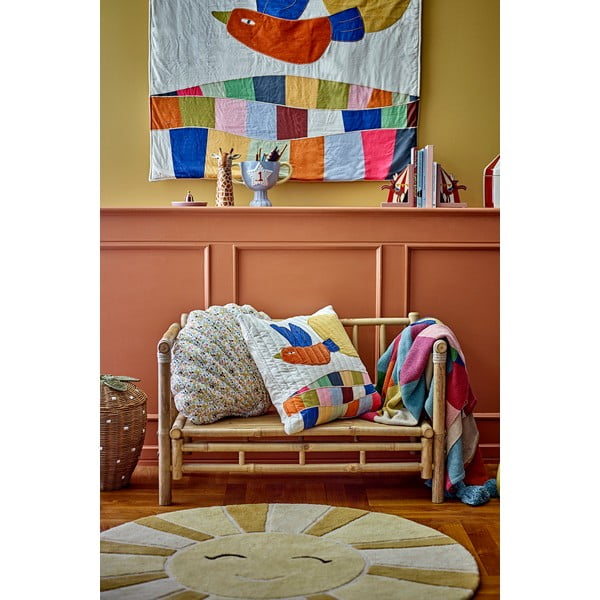 Beež/merevaiguvärvi villane laste vaip ø110 cm Sun - Bloomingville Mini-image-2