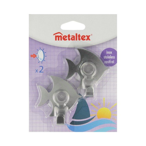 Komplekt 2 konksu koos iminapaga Pesce - Metaltex-image-2