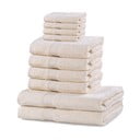 Komplekt 8 heledast kreemikast rätikust ja 2 vannirätikust Marina Ecru - DecoKing