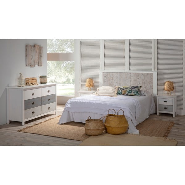 Valge ja hall öökapp , 46 x 50 cm Romantica - Marckeric-image-1