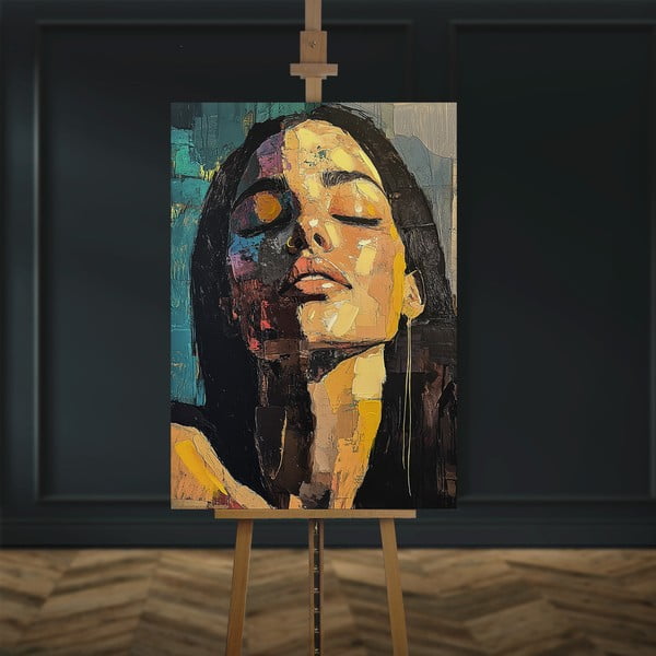 Käsitsi maalitud elementidega maal 70x100 cm Vivian - Styler-image-4