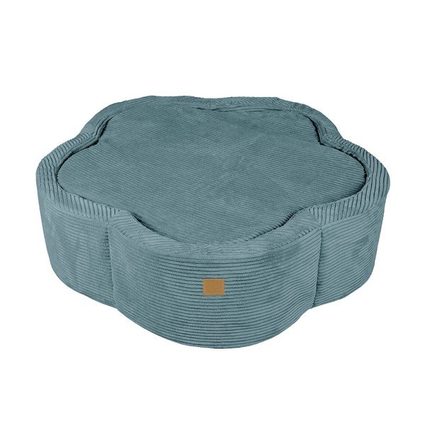 Türkiissinine velvetist bassein pallidega, ø 90 cm, kõrgus 30 cm - Meowbaby