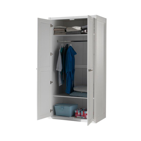 Valge laste riidekapp - Vipack Lewis, laius 100 cm-image-1