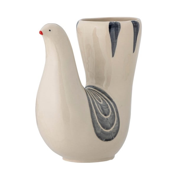 Kreem käsitsi maalitud kivikeraamikast vaas (kõrgus 19 cm) Trudy - Bloomingville-image-2