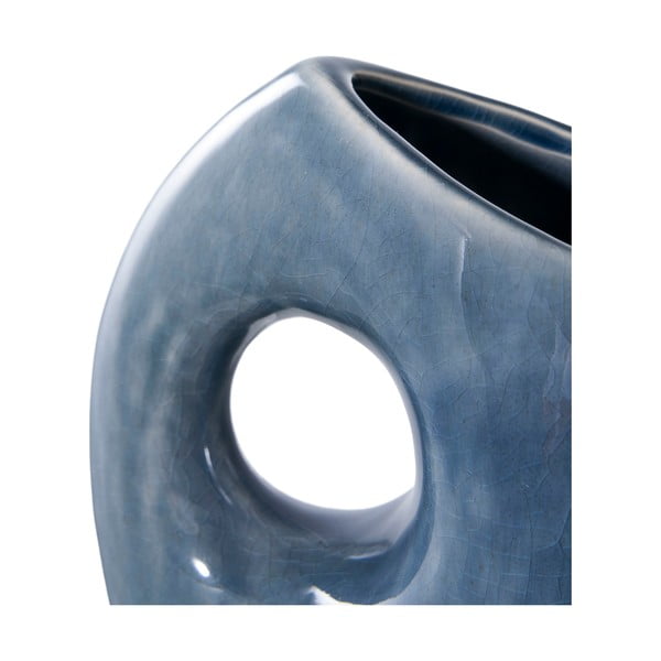 Tumesinine keraamiline vaas (kõrgus 18 cm) - House Nordic-image-3
