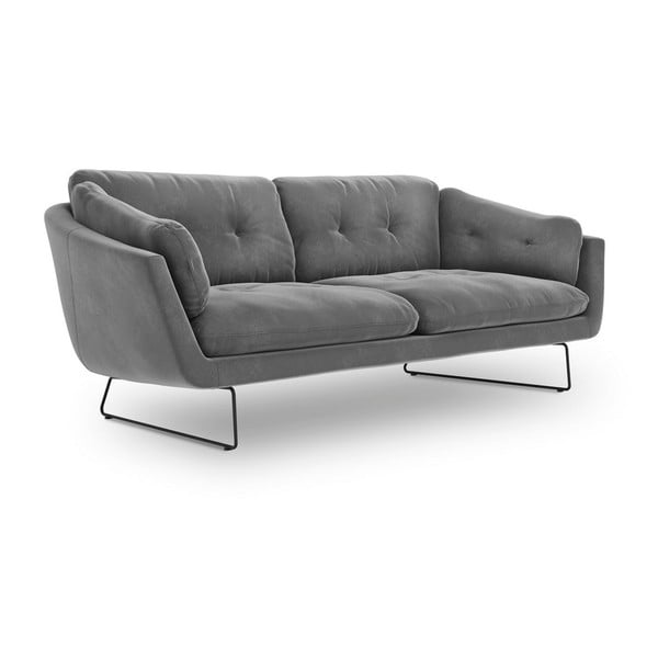 Šedá pohovka se sametovým potahem Windsor & Co Sofas Gravity-image-2