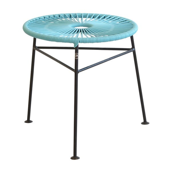 Světle modrý odkládací stolek OK Design Centro