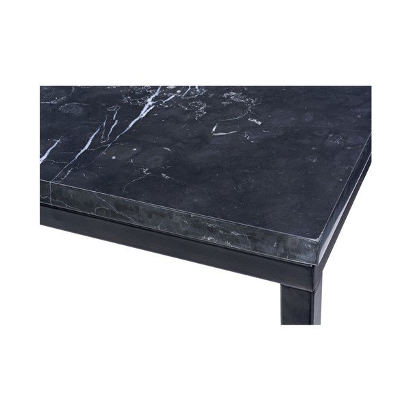 Černý mramorový konferenční stolek s černým podnožím RGE Accent, šířka 75 cm-image-1