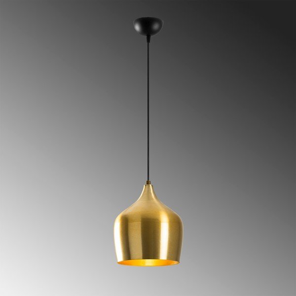 Kuldne rippvalgusti metallist varjuga ø 22 cm Dodo - Opviq lights-image-4