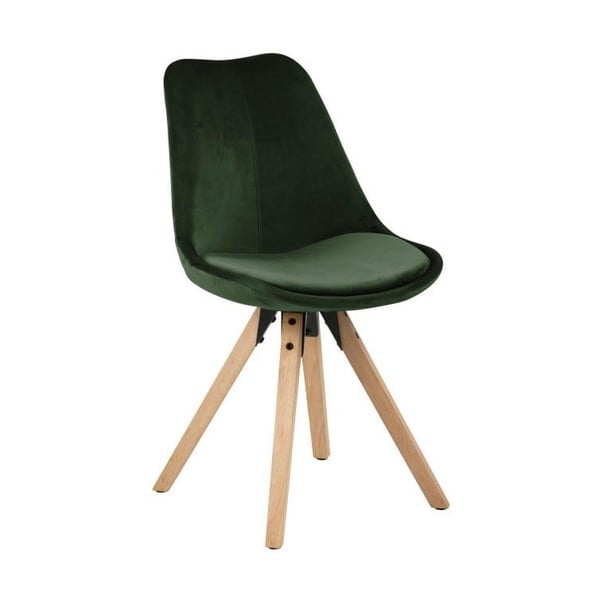 Sada 2 khaki zelených jídelních židlí Actona Dima Velvet