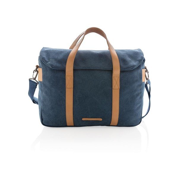 Modrá plátěná taška na notebook 15,6'' XD Design Collection, 16 l-image-1